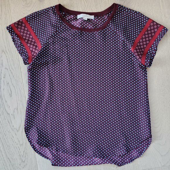 Ann Taylor LOFT silky top size XS Petite - Picture 2 of 9